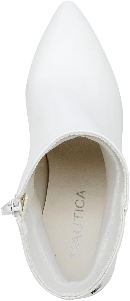 Nautica Women's Heeled Ankle Bootie with Pointed Toe, Block Heel, and Side Zipper for Winter - Yeva