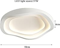 Vista 7 de Hanging Lamp, Modern LED Ceiling Lights, Dimmable Ceiling Lamps Flush Mount LED Lighting Fixture 3000/4000/6000K Close to Ceiling Lamp for Bedroom