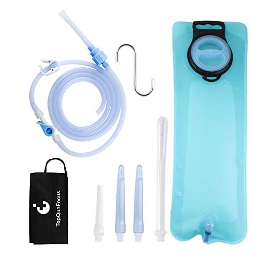 TopQuaFocus Kit de bolsa de enema portátil Bolsa de enema para hombres Mujeres Limpieza de colon Anel Douche Hombres 3L