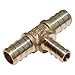 SharkBite UC412LFA PEX Reducing Tee, 3/4" x 3/4" x 1/2", Brass