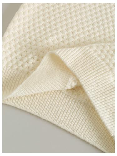 Image of BEAUDRM Girl's Bow Sweater Crew Neck Cute Sweaters Long Sleeve Knit Pullovers Sweater