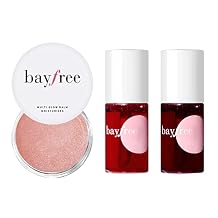 bayfree Radiant Finish, Hydrating, Creamy, Lightweight & Blendable Mulit Glow Balm & Long Lasting Waterproof Lip Tint Stain Set