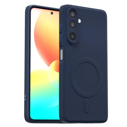 Image of Pikkme Back Cover for Samsung Galaxy M47 5G Soft Matte Silicone Mag-Safe Design (Mag-Safe Not Support) Camera Protection | Slim Fit Bumper Cover (Blue)