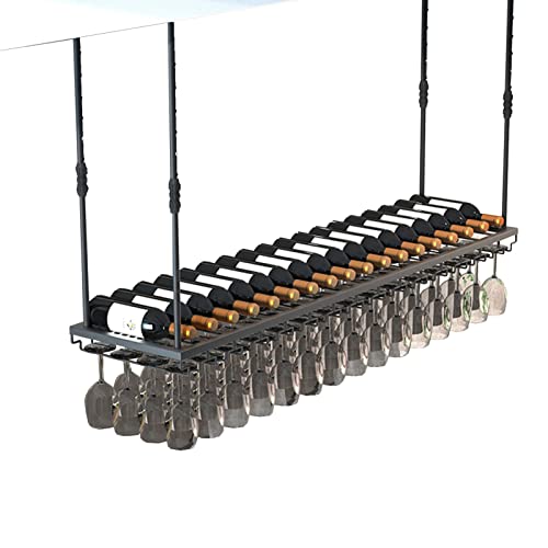 Étagère de rangement pour bouteilles de vin suspendue en métal - 2