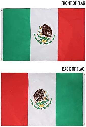 Miniatura 3 de Bandera mexicana de 5 x 8 pies, banderas bordadas de nailon 210D con paneles cosidos