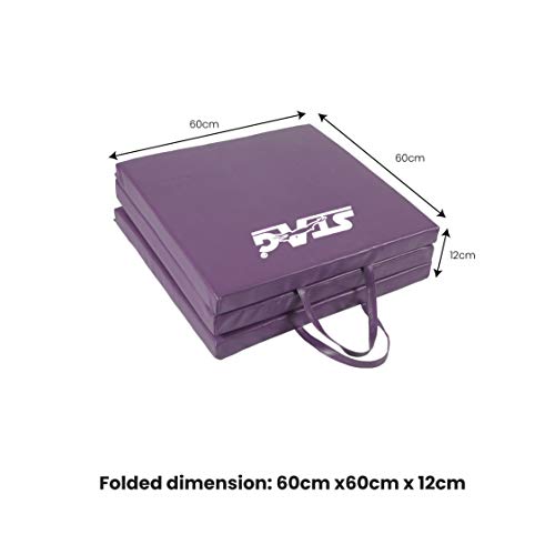 Image of STAG Multi-Purpose Foldable Fitness MAT 180 CM X 60 CM X 40 MM | Use as Tumbling mat, Gymnastics mat, Crash pad | Thick Foam | for Both Men and Women