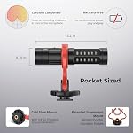 SMALLRIG Shotgun Mic for Camera, Video Microphone for DSLR & for iPhone, Camera Microphone for Sony and for Canon, with Shock Mount, Deadcat Windscreen, Dual Channel for Vlogging and Interview - 3468