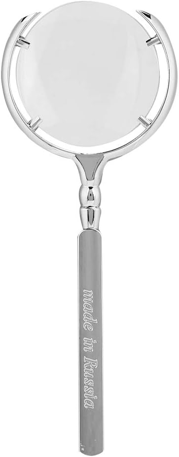 Horoper Watch Repairing Magnifier, Magnifying Glass, Handheld Craft Magnifier Book Reading Watches Jewellery Repair Magnifier (Silver)
