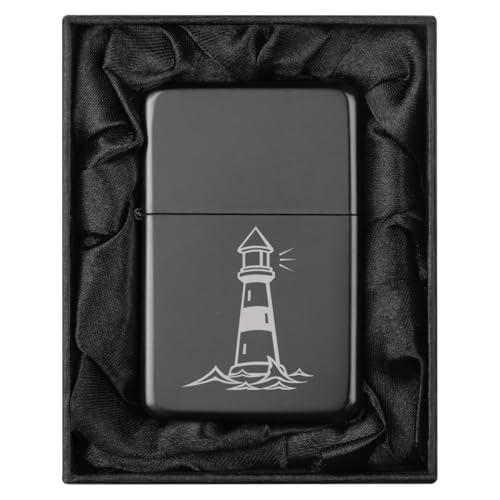Encendedor en caja de regalo negro de seda