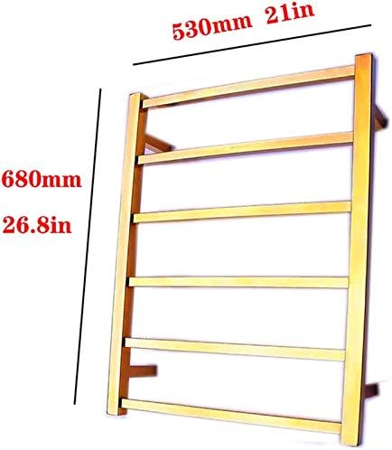 Bathroom Wall Heater ElectricTowel Rail HeatingTowel Racks, 304 Stainless Steel Drying Holder Warmer Wall Mounted for Bathroom 26.77 x 20.9 x 4.33 inch,Plug in (Hard Wiring image 5