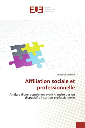 Affiliation Sociale Et Professionnelle (Omn.Univ.Europ.) (French Edition)