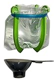 Freezer Bag Holder Stand with Wide Mouth Canning Funnel Bag Well Baggie Baggy Rack Holder Bundle