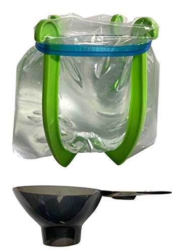 Freezer Bag Holder Stand with Wide Mouth Canning Funnel Bag Well Baggie Baggy Rack Holder Bundle