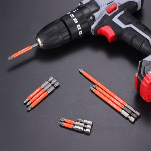 Onyolk 10-Piece Phillips Magnetic Screwdriver Bit Set, S2 Alloy Steel Anti-Slip Long Drill Bits thumb #6
