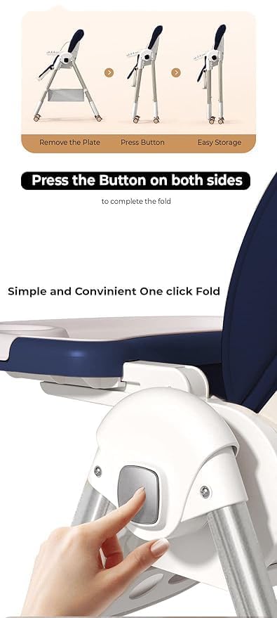 Image of Multifunction 6 in 1 Baby High Chair, Modern Safe & Compact Baby Highchair, Easy to Clean, Removable Tray, Easy to Assemble, 6 Options 3 Seat Positions