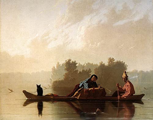 Affiche Marchands de fourrures de George Caleb Bingham pour decoration salon