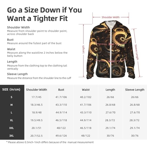 UPF 50+ Sun Protection Hoodie Long Sleeve Cool Steampunk Gears Sun Shirt Rash Guard Fishing Shirts for Men2