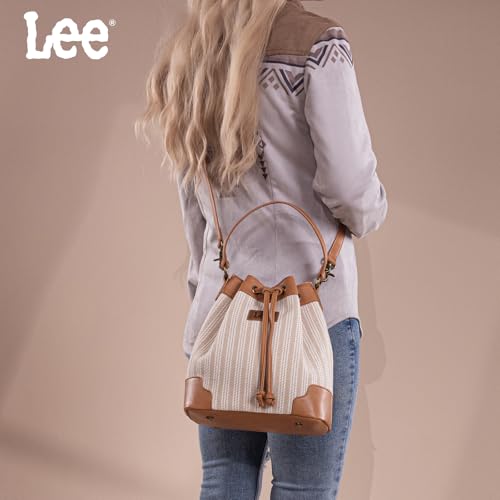 Image of Montana West X Lee Bucket Bag for Women Drawstring Hobo Crossbody Bag with Detachable Straps