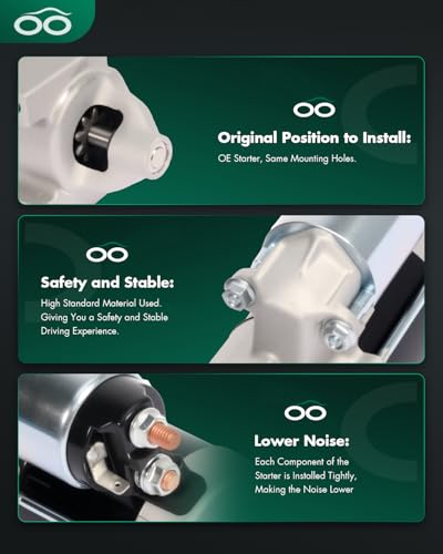 Image of SCITOO Starters New Compatible for Cub Cadet 1997 1998 1999 Z48 Gas for Cub Cadet 2166 2000-2002 16HP Gas for John Deere STX30 1989-1993 9HP 17628N SND0007 AM018390 128000-7480