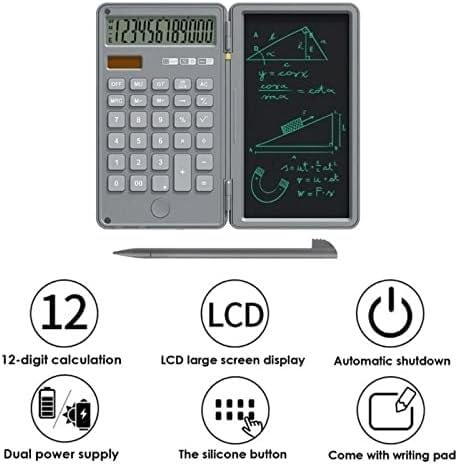 Kalkulator biurkowy, kalkulator i podkładka do pisania 12-cyfrowy duży wyświetlacz LCD Kalkulatory biurkowe z powtarzalnym tabletem do pisania dla podstawowego biura finansowego (kolor: dowcipny) (Co