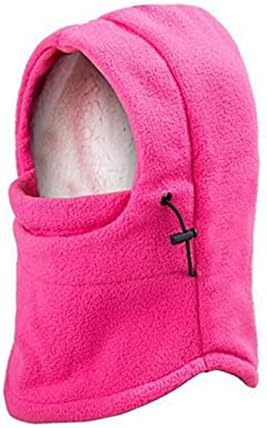 Kids Winter Windproof Hat Unisex Children Balaclava with Thick Warm Fleece Cap for Kid Pink