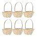 YARNOW Mini Rattan Picnic Basket,2.75*2.36*3.93 Inch,20Pcs Natural Woven Basket with Handle Rustic Woven Fruit Baskets Easter Egg Basket for Christmas Wedding Banquet Decoration