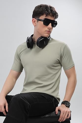Image of SHODOX Men's Polycotton Solid Round Neck Regular Fit Tshirt (Pack of 1)