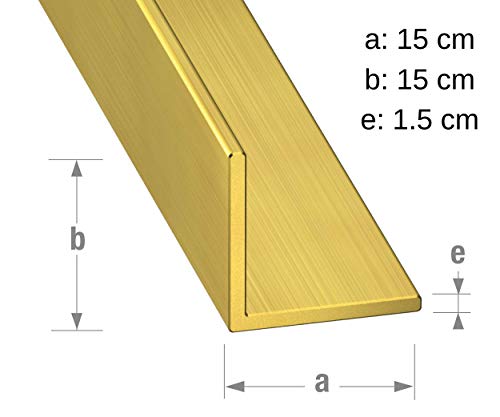 CQFD Messing Winkelblock 15 x 15 x 1,5 mm 1 m