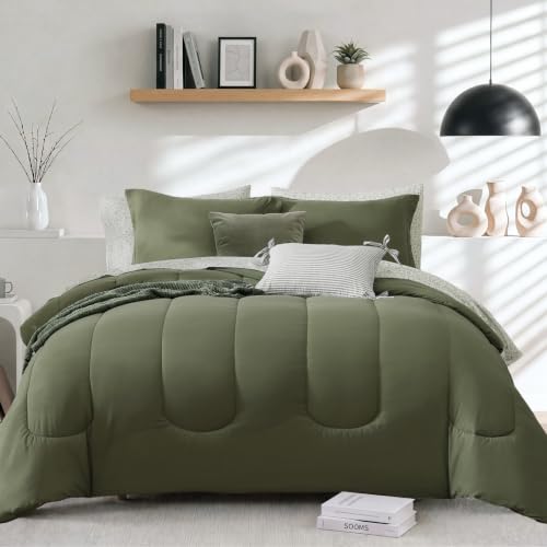 Image of Monbix Full Size Comforter Sets - 7 Pieces Bed in a Bag Full Bedding Set