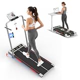 TODO Tapis Roulant Pieghevole 12 km/h, 3 in 1 Treadmill con 10% Inclinazione, Tapis Roulant per Casa e Ufficio, Elettrico Walking Pad con Diffusore Bluetooth, 12 Programmi, APP e Display