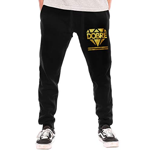 Dobre Brothers Logo Men's Sweatpants Long Pants Sportswear Running Jogger Trousers Black