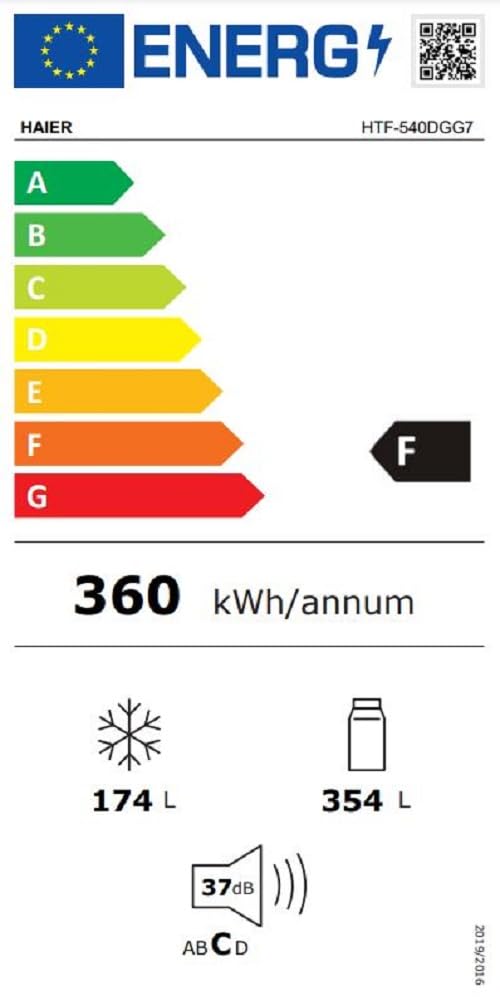 Haier Cube 90 Series 3 HTF-540DGG7 - Frigorífico 4 Puertas, Función Vacaciones, Botellero, Motor Inverter, CajónMy Zone, Cajón Humidity Zone,Total No Frost, 90cm, Capacidad 528L, Inox