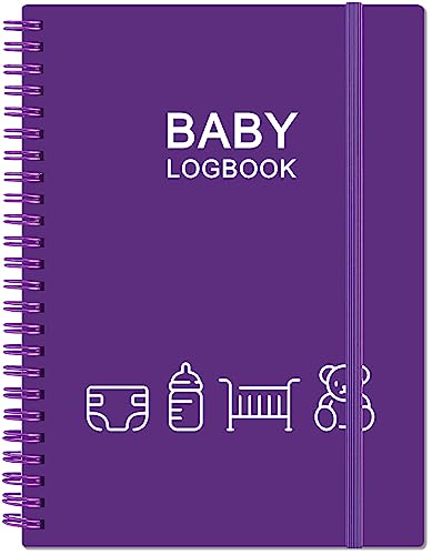 Baby's Daily Log Book - A5 Baby's Tracking for Newborns, 150 Easy to Fill Pages to Track and Monitor Your Newborn Baby's Schedule, Purple