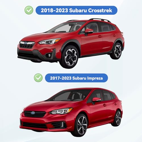 Image of Window Visors Rain Guards for 2018-2023 Subaru Crosstrek & Subaru Impreza Hatchback 17-23, Out-Channel Window Vent Wind Deflectors Visors Shades