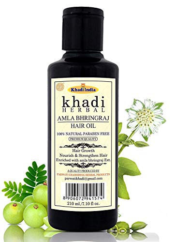 DD store Khadi Natural Herbal Amla & Bhringraj Hair Oil, 210 Ml