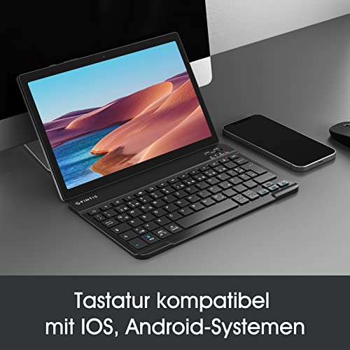 Fintie Bluetooth Tastatur, Schwarz(Einfarbig Tastatur) – Ansicht 3