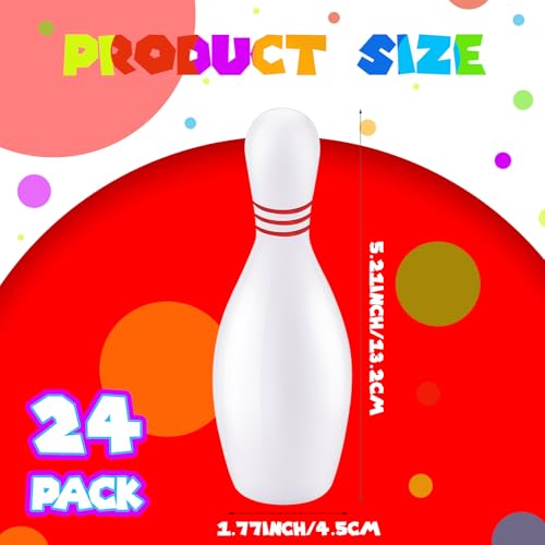 image for Hsei 24 Pcs PU Bowling Pins Stress Reliever Pin Bowling Set Indoor and