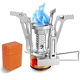 Mini Stufa da Campeggio a Gas, Bruciatore Compatto Portatile Pieghevole, Fornello a Gas da Campeggio Portatile, 3000 W con Accensione Piezoelettrica,per Picnic Zaino in Spalla Trekking