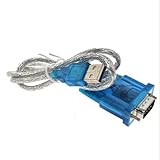 Adaptateur USB vers série RS232 - Câble Adaptateur série USB vers DB9 - Convertisseur série RS232 - Bleu et Argent MGBI