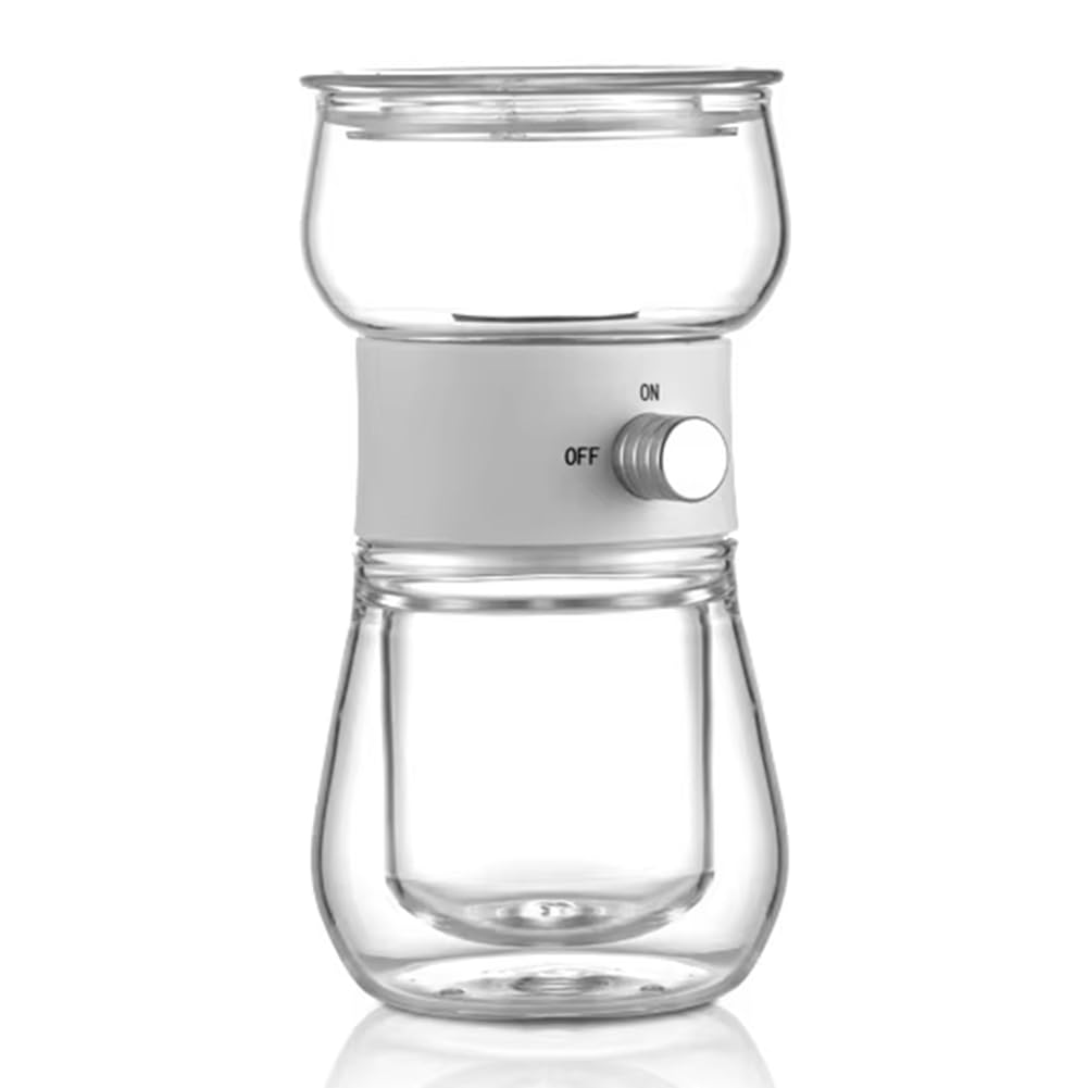 Théière en verre 240 ml avec séparation à touche infuseur individuel pour thé vert et oolong