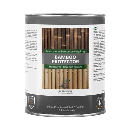 DE-COmmerce Bambus Pflege Bamboo PROTECTOR transparente Versiegelung mit UV-Schutz Lasur 1 Liter