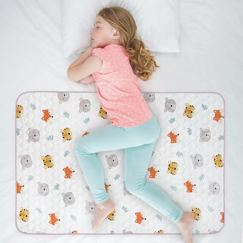 Organic incontinence pads for kids & toddlers (5-layer, reusable, 34" x 52")