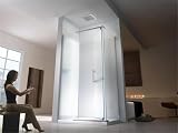Glaszentrum Hagen - Hephaistos - 100x90x195cm - L-Kształt - Kabina prysznicowa - 8mm - Szkło hartowane - Szkło matowe (satyna) - z brodzikiem i syfonem