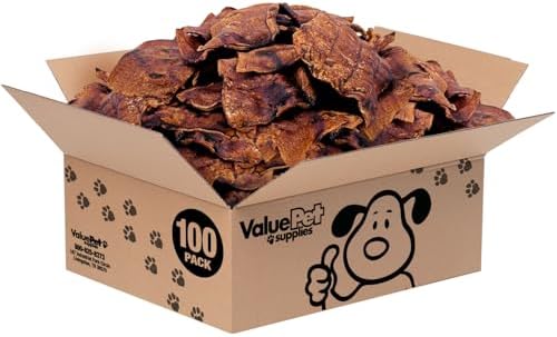 ValueBull USA Beef Rawhide Chips for Dogs, Beef, 100 Count