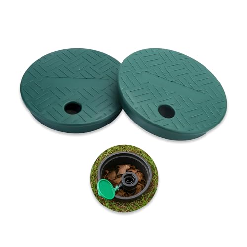 2PCS Sprinkler Valve CoverID 5.5 OD 6 Sprinkler Irrigation Valve Box Valve Box Cover Lid for Outdoor Sprinkler Irrigation Control Water System Lawn Ideal for Irrigation Systems & Landscaping