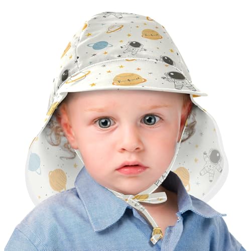 Space Astronauts Planets Baby Beach Hat Toddler Boy Water Hats Toddler Girl UPF 50+ Protection Large Brim Travel Essentials2