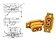 VUNIVERSUM 1x Paar XT60BE-F Hochstrom Einbaustecker + XT60H Stecker, Gummikappe, Schrauben für Lipo Akku XT60 Stecker Goldstecker Staub Wasser Geschützt 2Pin