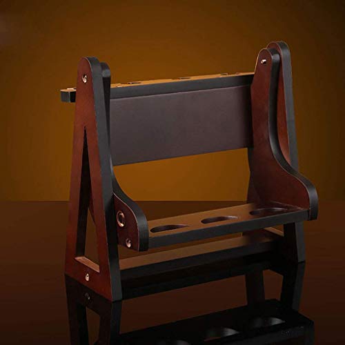 Soporte para vino de madera 3 botellas y 4 copas miniatura 3