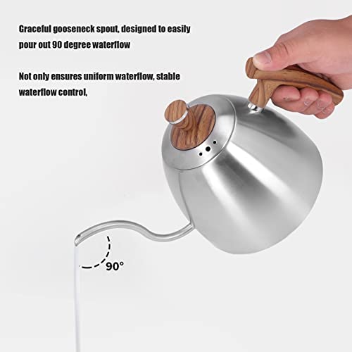 Chaleira pescoço de ganso, chaleira para derramar, 800 ml, durável, à prova de ferrugem, cabo de baq