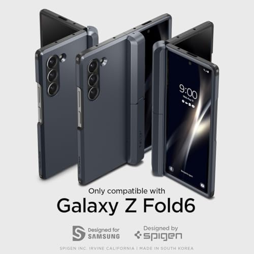 Image of Spigen Tough Armor Pro P | Samsung Galaxy Z Fold6 Case [Hinge Protection] [Kickstand] [S Pen Holder] Galaxy Z Fold 6 Back Cover | PC - Metal Slate